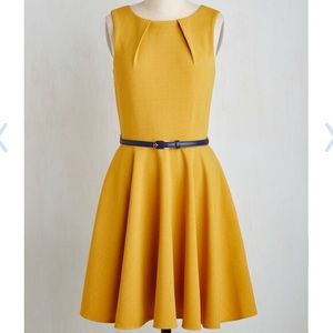 Luck Be A Lady Dress in Goldenrod (No Belt)